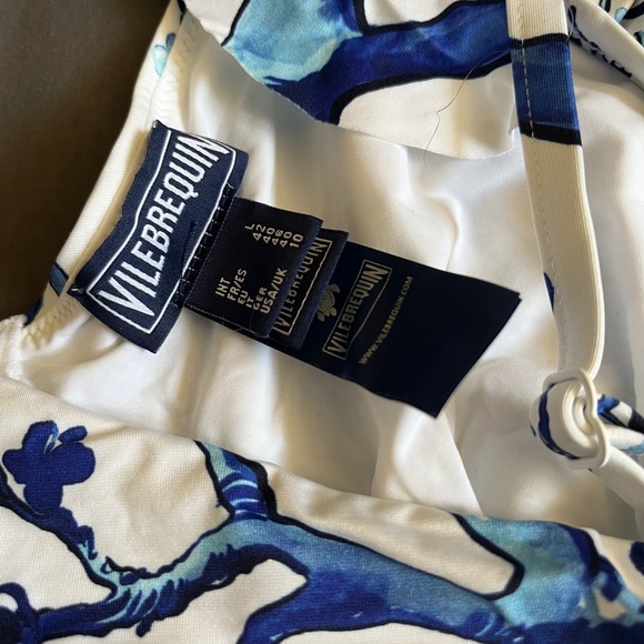 Vilebrequin Swimsuit Blue White Cherry Blossom Bikini Size Large - Picture 6 of 8
